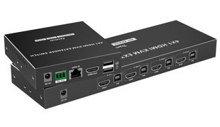 Подовжувач-перемикач (комутатор) 4K HDMI KVM 4×1 по витій парі до 70 метрів Lenkeng LKV441EX