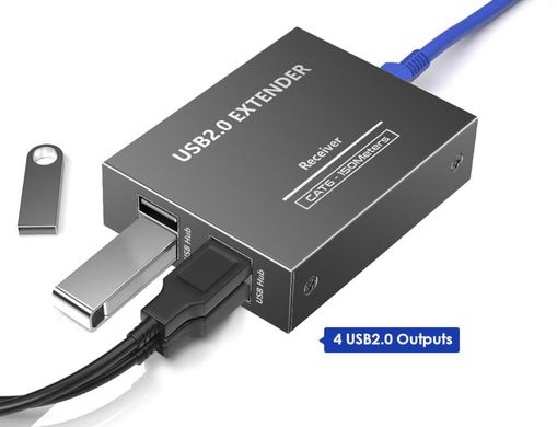 Подовжувач USB 2.0 по витій парі до 150 метрів Lenkeng LKV100USB