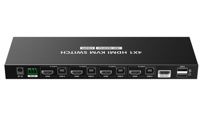 Перемикач HDMI KVM 4 в 1 Lenkeng LKV441 (комутатор)