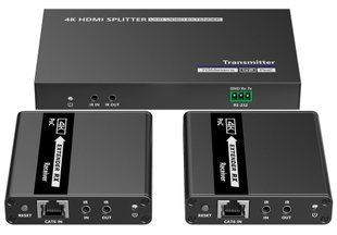 Розгалужувач-подовжувач 1 на 2 HDMI 4K 30Гц по витій парі Lenkeng LKV722P