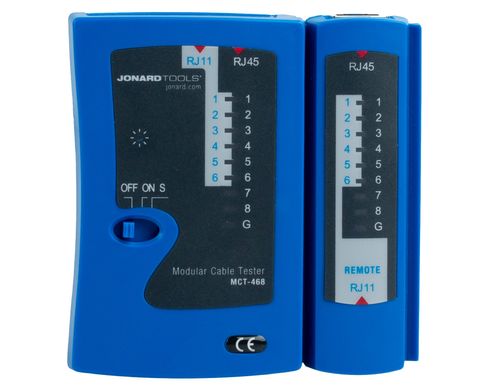 Тестер витої пари RJ45 RJ12 RJ11 Jonard Tools MCT-468