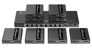 Розгалужувач-подовжувач 1 на 8 HDMI 4K 30Гц по витій парі Lenkeng LKV728P