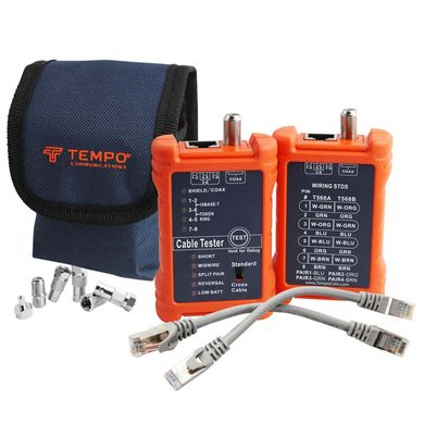 Тестер витої пари RJ45 та коаксіального кабелю Tempo PA1594