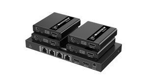 Розгалужувач-подовжувач 1 на 4 HDMI 4K 30Гц по витій парі Lenkeng LKV724P